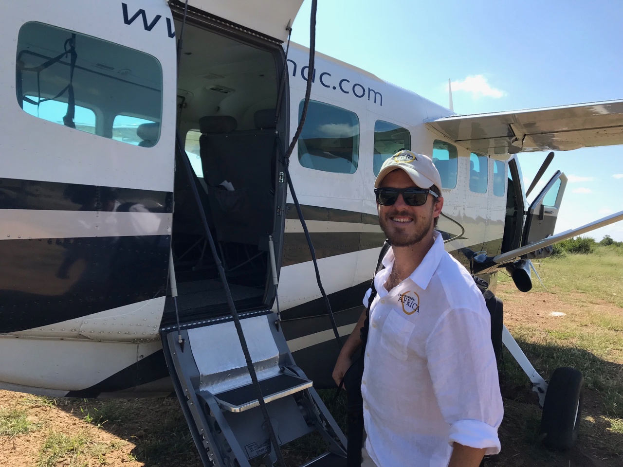 Marnus about to board a scenic flight over Lake Kariba