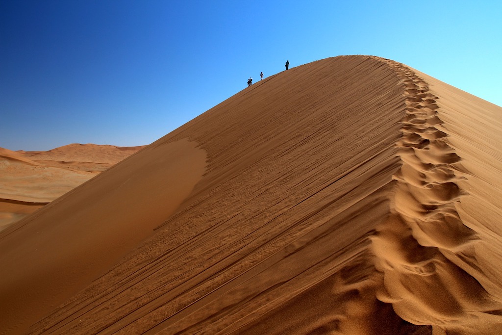 Namib Desert dune climbing